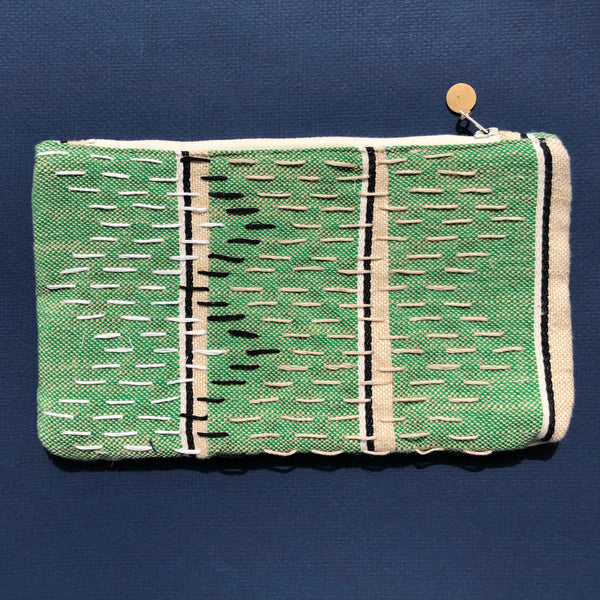 Embroidered Pouch in Estate